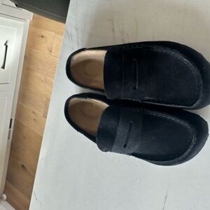 Birkenstock Black Suede Naples Narrow Loafers